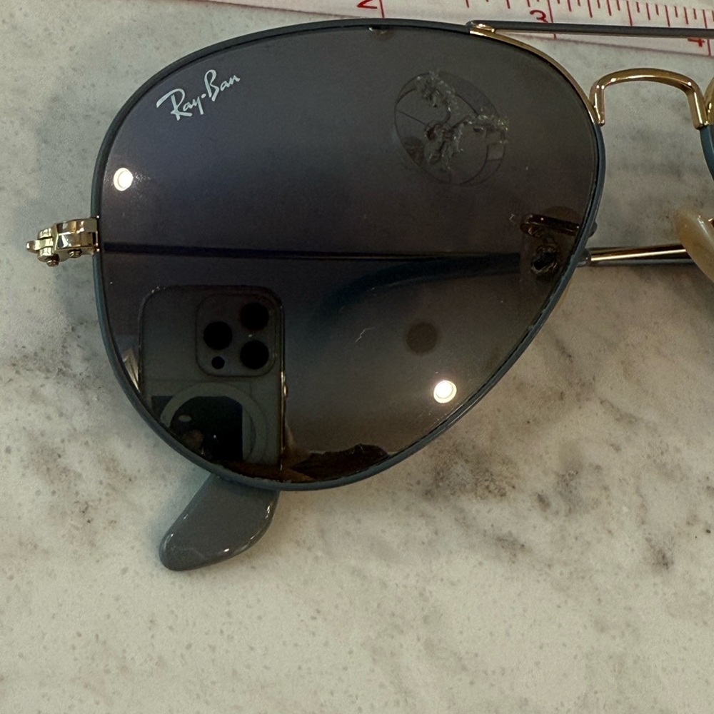 Ray-Ban Aviator Sunglasses - Gold Frame with Black Lenses - Picture 4 of 4